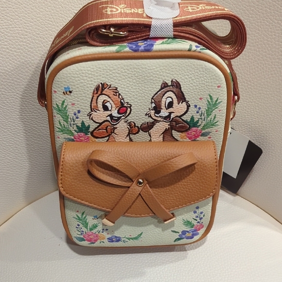 Disney Chip and Dale Tan Crossbody Bag - Picture 1 of 5